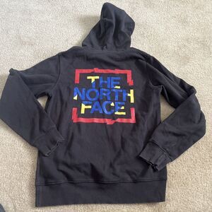 THE NORTH FACE Men’s Large Logo Hoodie Black/Blue/Red Size Small